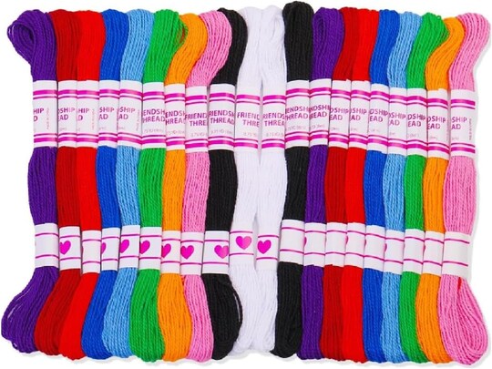 ZIBELL Embroidery Floss Rainbow Pack - 50 Skeins Cross Stitch Thread, Friendship Bracelet String, Cotton Craft Floss For DIY Projects
